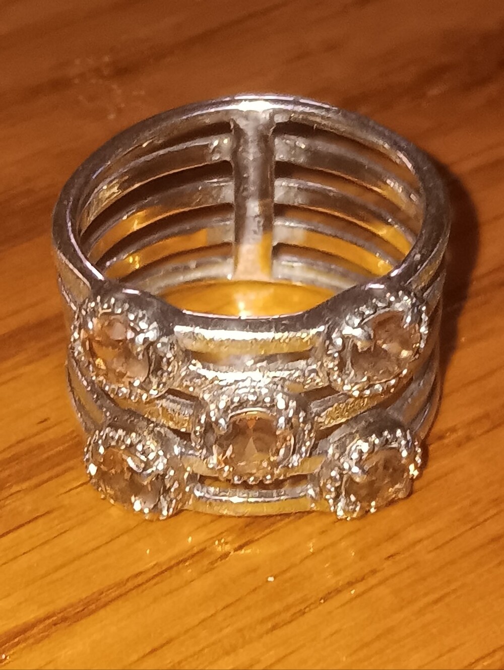 Sterling Nat. Citrine Unisex Ring